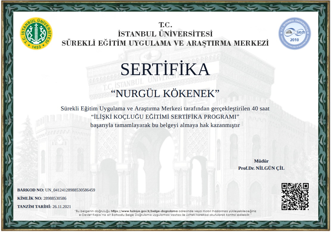 Mutluluk Bilmi Sertifikası